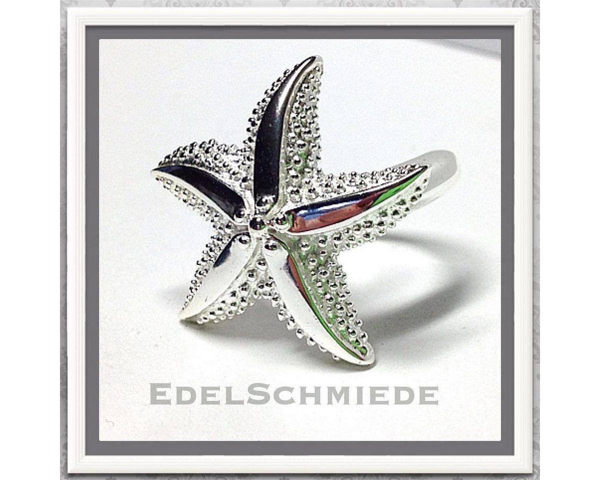 Edelschmiede925 Silberring maritimer Seestern als Damenring in 925 Silber von Edelschmiede925