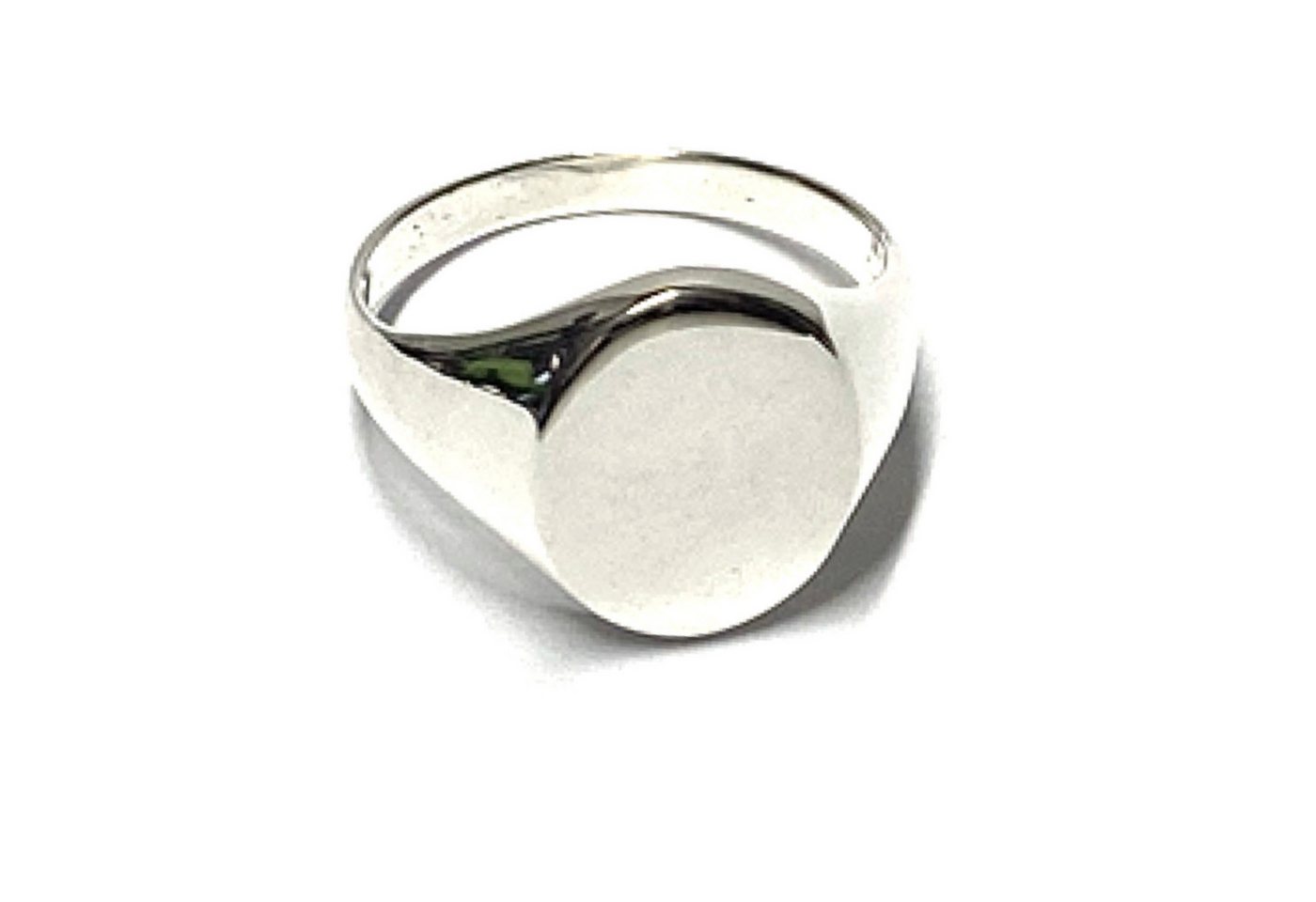 Edelschmiede925 Silberring Ring 925 Silber Glanz poliert Herrenring Siegelring oval #62 von Edelschmiede925