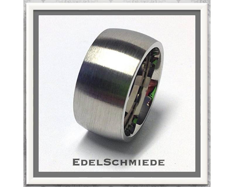 Edelschmiede925 Silberring schlichter Edelstahlring - breit und matt - Größe 52 von Edelschmiede925