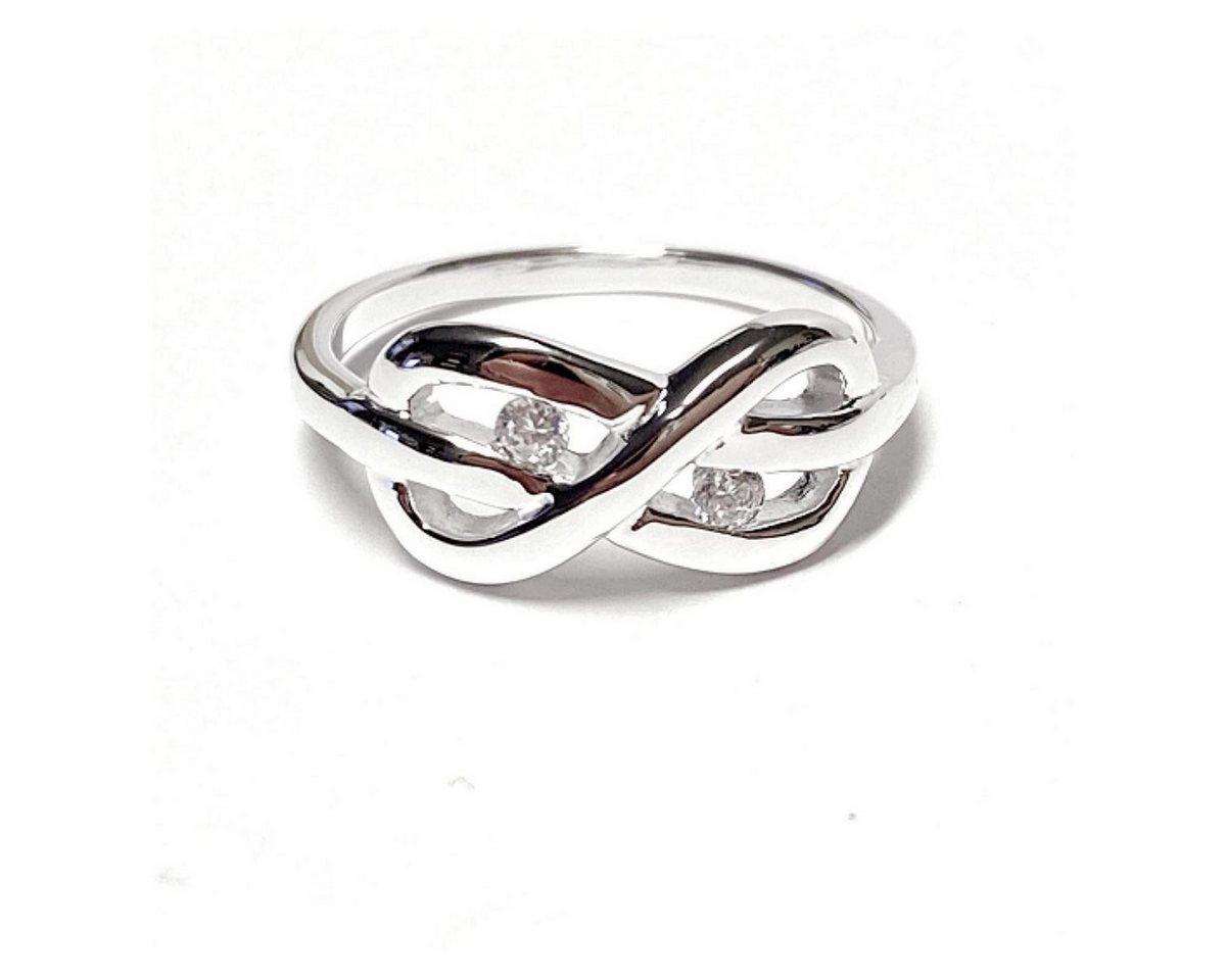 Edelschmiede925 Silberring toller Silberring Unendlichkeitsknoten in 925/- Zirkonia #58 von Edelschmiede925