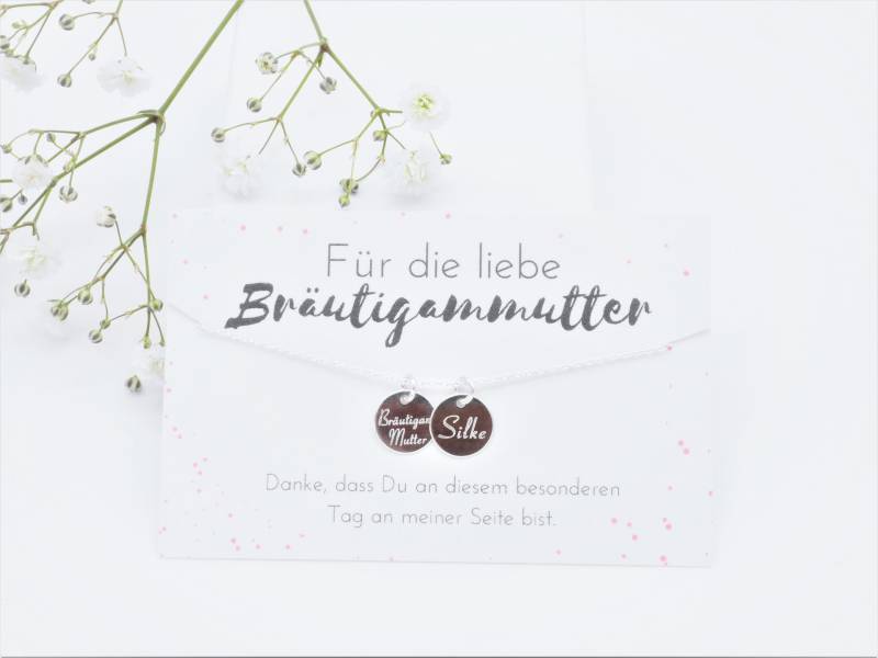Armband Bräutigammutter Mit Gravur 925Er Silber von Edelschnitte