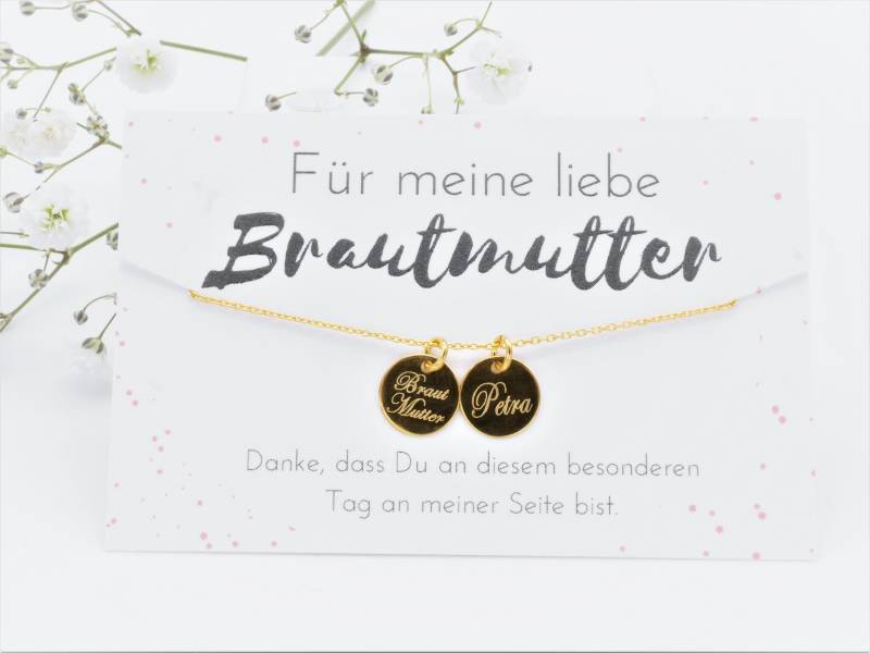 Armband Brautmutter Mit Gravur 925Er/Gold von Edelschnitte