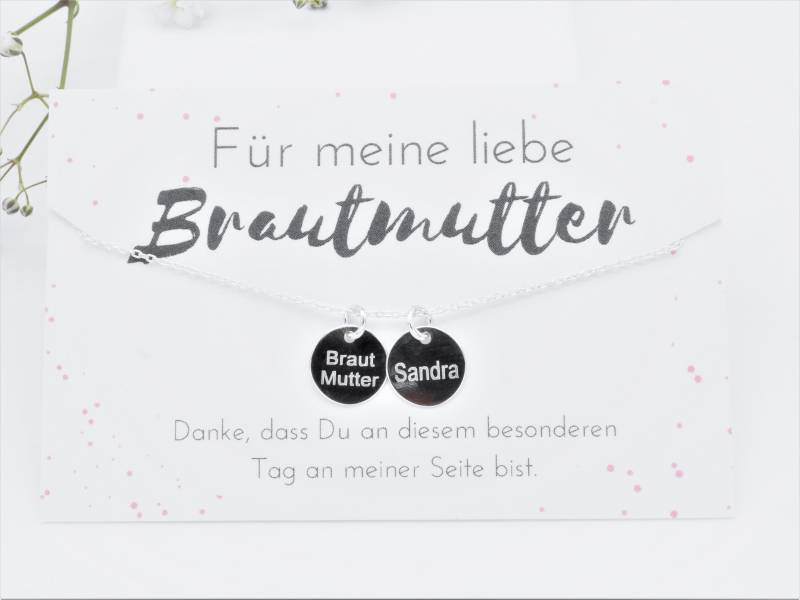 Armband Brautmutter Mit Gravur 925Er Silber von Edelschnitte