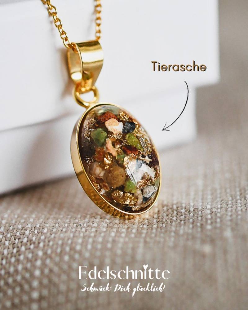 Ascheschmuck | Eternity Halskette Mit Tierasche Erinnerungsschmuck Andenkenschmuck Personalisiert Gedenkschmuck Edelschnitte von Edelschnitte