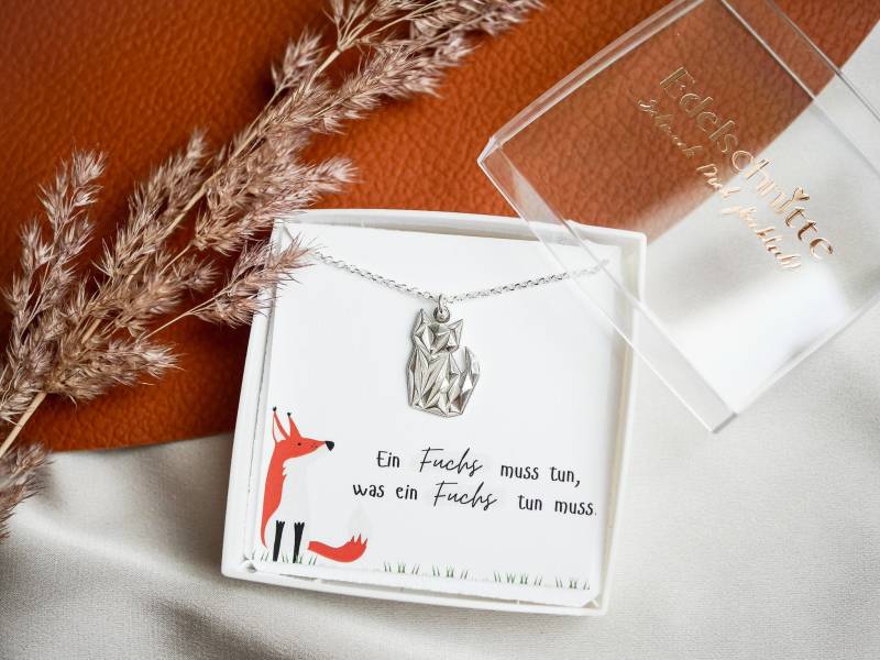 Halsette "Herbstfuchs" 925Er Silber von Edelschnitte