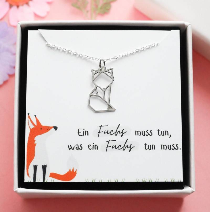 Kette "Origami Fuchs" 925Er Silber von Edelschnitte