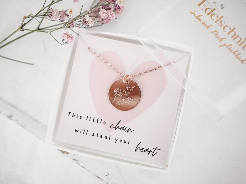 Kette "Wish It. Dream Do It." 925Er Silber Rosé Vergoldet von Edelschnitte