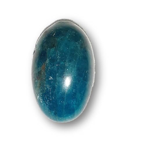 Apatit Anhänger für Herren | schöner blauer Apatit Trommelstein-Anhänger | Edelstein Tropfen Heilstein-Schmuck von Edelsteinartikel
