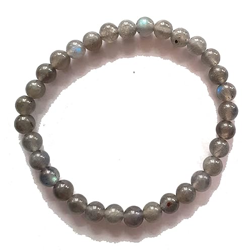 Edelstein Armbänder | Labradorit Perlen-Armband mit 6 mm Kugel | Modernes Unisex Armband in Green mit 18 cm Länge von Edelsteinartikel