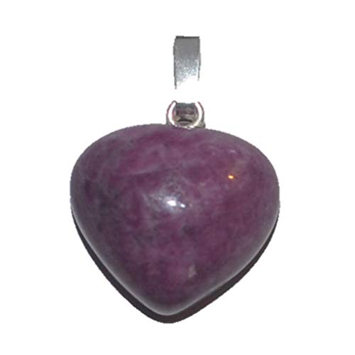 Edelsteinartikel Herz Anhänger Rubin mit 925 Silberöse | Ein Rubinherz Schmuckanhänger mit einem schönen Design | Ein filigranes Schmuckstück was schnell ihr Herz höher schlagen lässt. von Edelsteinartikel