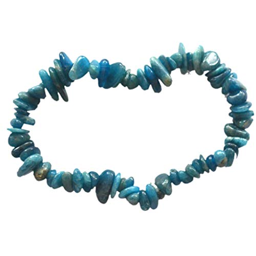 Splitter-Armbänder auf elastischen Zugband | Edelstein-Armband für Damen und Herren | Heilstein und Stretch-Armband (Apatit) von Edelsteinartikel