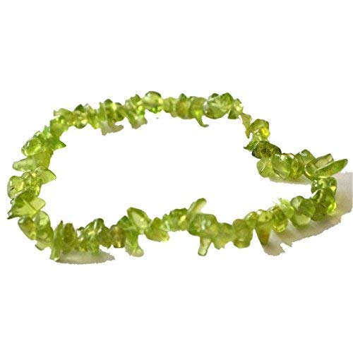 Splitter-Armbänder auf elastischen Zugband | Edelstein-Armband für Damen und Herren | Heilstein und Stretch-Armband (Peridot) von Edelsteinartikel