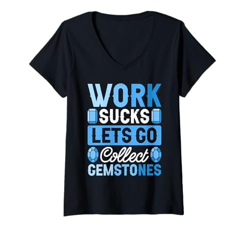 Damen Schmuck Diamant - Kristalle Juwel Edelsteine T-Shirt mit V-Ausschnitt Damen Schmuck Diamant - Kristalle Juwel Edelsteine T-Shirt mit V-Ausschnitt von Edelsteine Geschenke & Idee
