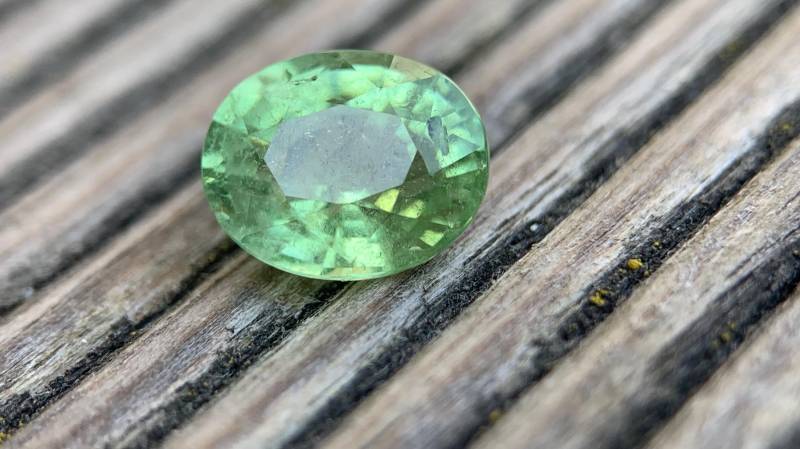 3.45Ct. Natürlicher Minz Grüner Turmalin | Mosambik Natural Mint Green Tourmaline Edelstein Gemstone Jewelry Gem #1353 von EdelsteineErzgebirge