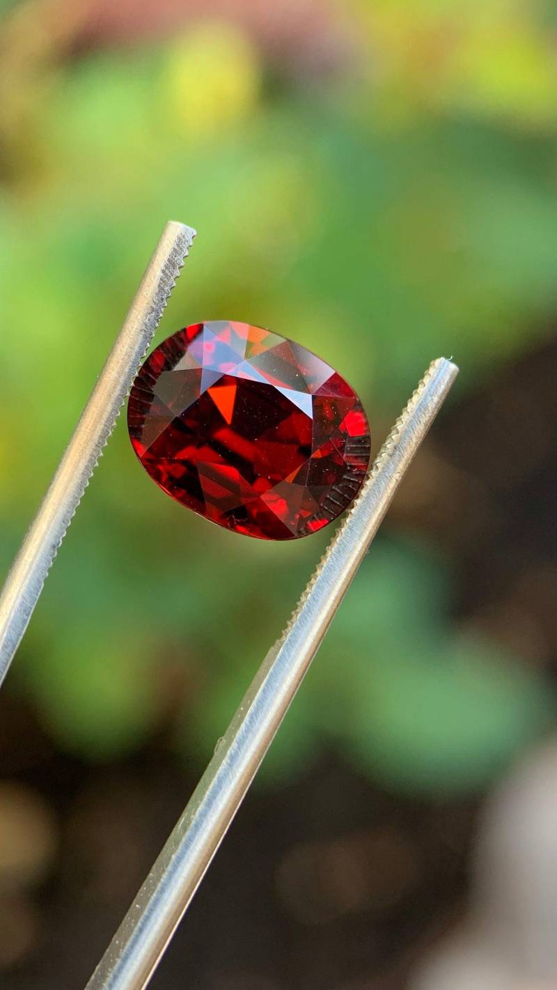 4.05Ct. Natürlicher Spessartin Granat | Namibia Natural Spessartine Garnet Edelstein Gemstone Jewelry Gem Schmuck #1084 von EdelsteineErzgebirge