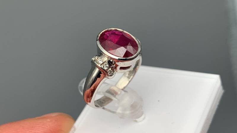 Silber Ring Natürlicher Rubin 3.95 Ct | Ruby Jewelry Mosambik 10 Natural Topas Größe 53 Schmuck Gem 925 #1290 von EdelsteineErzgebirge