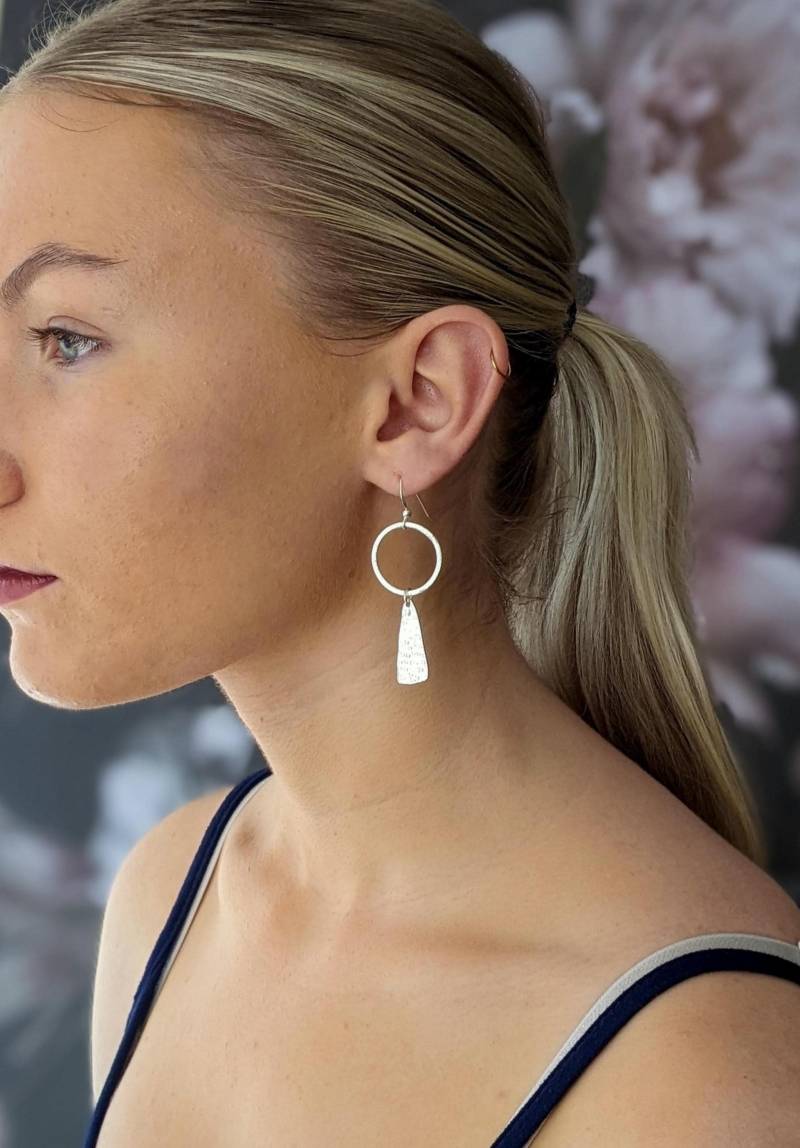 Ohrringe Silber Oder Gold, 925Er Ohrhaken, Brisuren, Trendige Gliederohrring, Kreise, Versilberte Ringe, Leichte Ohrringe, Tropfen Gold von EdelundKreativ