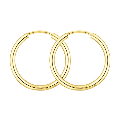 EDELIND 333/8K Gold Creolen Ohrringe 20mm - Hoop Ohrringe Set Breite 2mm aus Gelbgold für Frauen Mädchen - Basic Ohrschmuck Damenohrringe mit Schmuck Geschenk Box Made in Germany von EDELIND