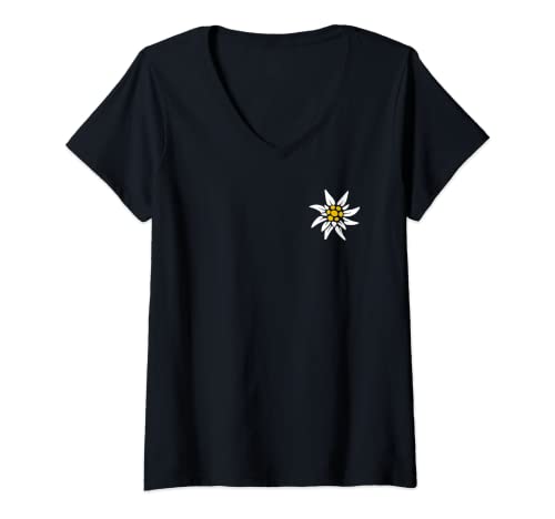 Damen Edelweiss Wandern Berge Alpen Edelweiß T-Shirt mit V-Ausschnitt Damen Edelweiss Wandern Berge Alpen Edelweiß T-Shirt mit V-Ausschnitt von Edelweiß Wandern Berge Alpen Edelweiss