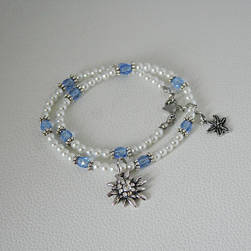 Perlenarmband Mit Edelweiss , Blumen Armband Zartes Kleines Geschenk Buntes von Edelweiss51Jewelry