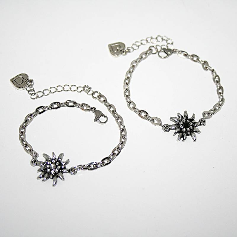 Trachtenarmband Und Strass Edelweiß/Schmuck Armband Damenarmband Brautschmuck Bergblumen Anhänger Alpinblumen von Edelweiss51Jewelry