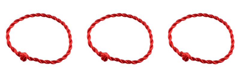 Eden Stone Armband 3 Stk. Armband Rot Buddha Kabbala Hand Made Glücksarmband Schnur (1-tlg) von Eden Stone