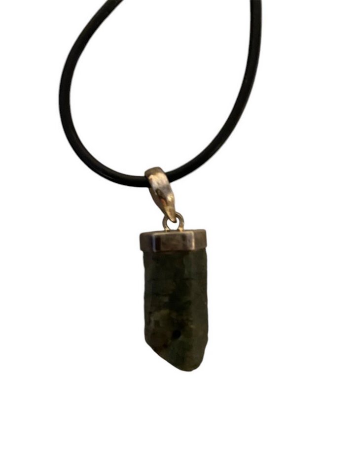 Eden Stone Kette mit Einhänger Halskette Smaragd-Heilstein Anhänger 925er Silberkappe Grüner Kristall (1-tlg) von Eden Stone