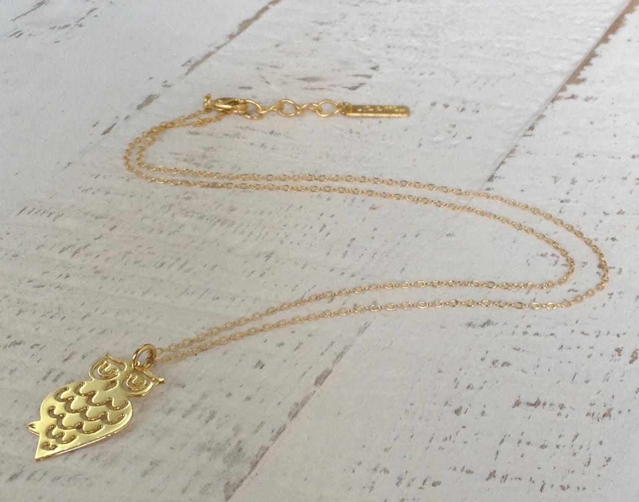 Gold, Eule Halskette, Zierliche Freundschaft Vergoldeter Anhänger, Gold-Filled Gold, Eule Halskette, Zierliche Freundschaft Vergoldeter Anhänger, Gold-Filled von EdenJewelries