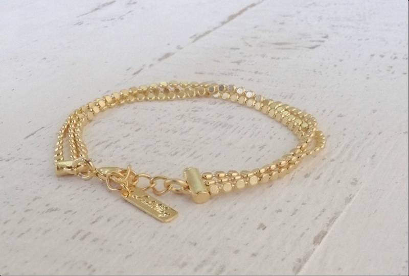 Zarte Armband, Weißes Hochzeitsschmuck, Geschichtet Zierliche Brautjungfer Geschenk, Hochzeit Armband von EdenJewelries