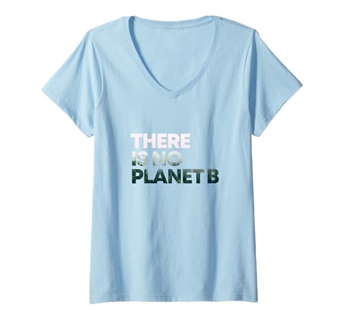 Damen There is no Planet b Forrest Design T-Shirt mit V-Ausschnitt von EdenTees