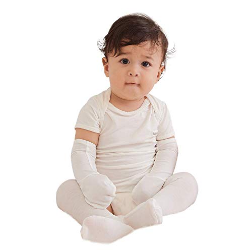 Edenswear Baby und Kleinkind Handschuhe keine Kratzer Tencel Fäustlinge für Ekzeme Gr. 12 Monate, weiß von Edenswear