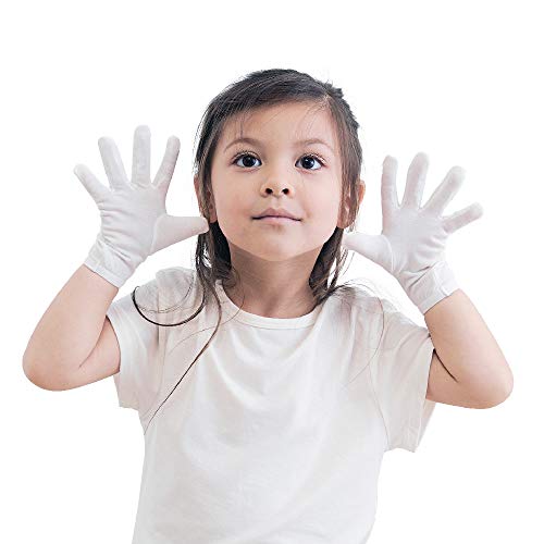 Edenswear Tencel feuchtigkeitsspendende Handschuhe für Kinder mit Zink (S, weiß) von Edenswear