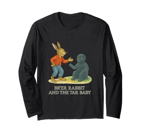Br'er Rabbit and The Tar Baby Classic American Folklore Langarmshirt von Edgar Allan Poets