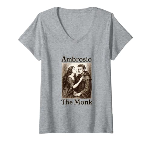 Damen Ambrosio der Mönch Matthäus Lewis Gothic Horror Classic T-Shirt mit V-Ausschnitt von Edgar Allan Poets
