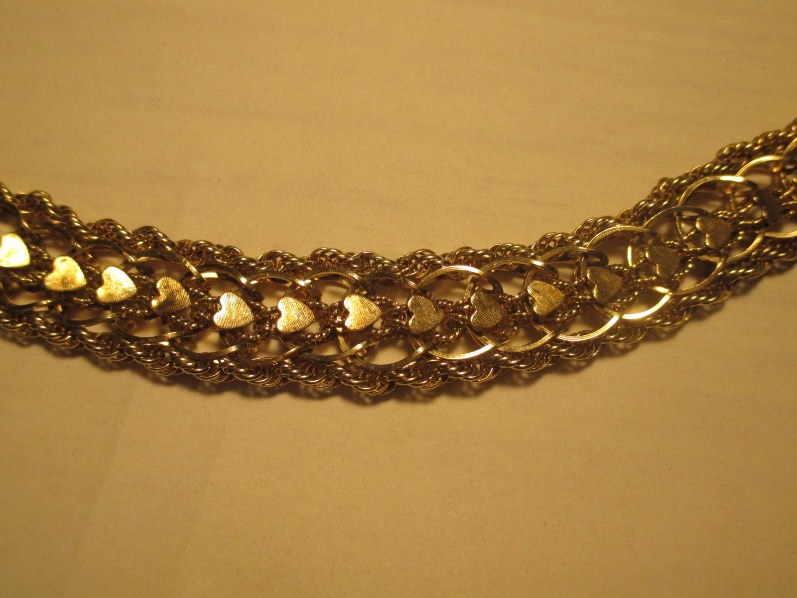 Handgemachte Gold Herz Armband - Schnürung 1930Er Jahre Handgemachte Gold Herz Armband - Schnürung 1930Er Jahre von EdgewaterCollection