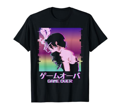 Japanese Vaporwave Anime Girl Game Over Indie Alt Aesthetic T-Shirt Japanese Vaporwave Anime Girl Game Over Indie Alt Aesthetic T-Shirt von Edgy Sad Aesthetic Anime Merch Egirl Eboy Clothes
