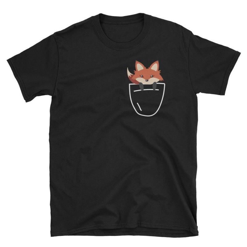 Fuchs-Shirt. Fuchs in Tasche. Lustiger Frosch T-Shirt Geschenk. Foxy. Kurzarm-Unisex Fuchs-Shirt. Fuchs in Tasche. Lustiger Frosch T-Shirt Geschenk. Foxy. Kurzarm-Unisex von EdgyShop