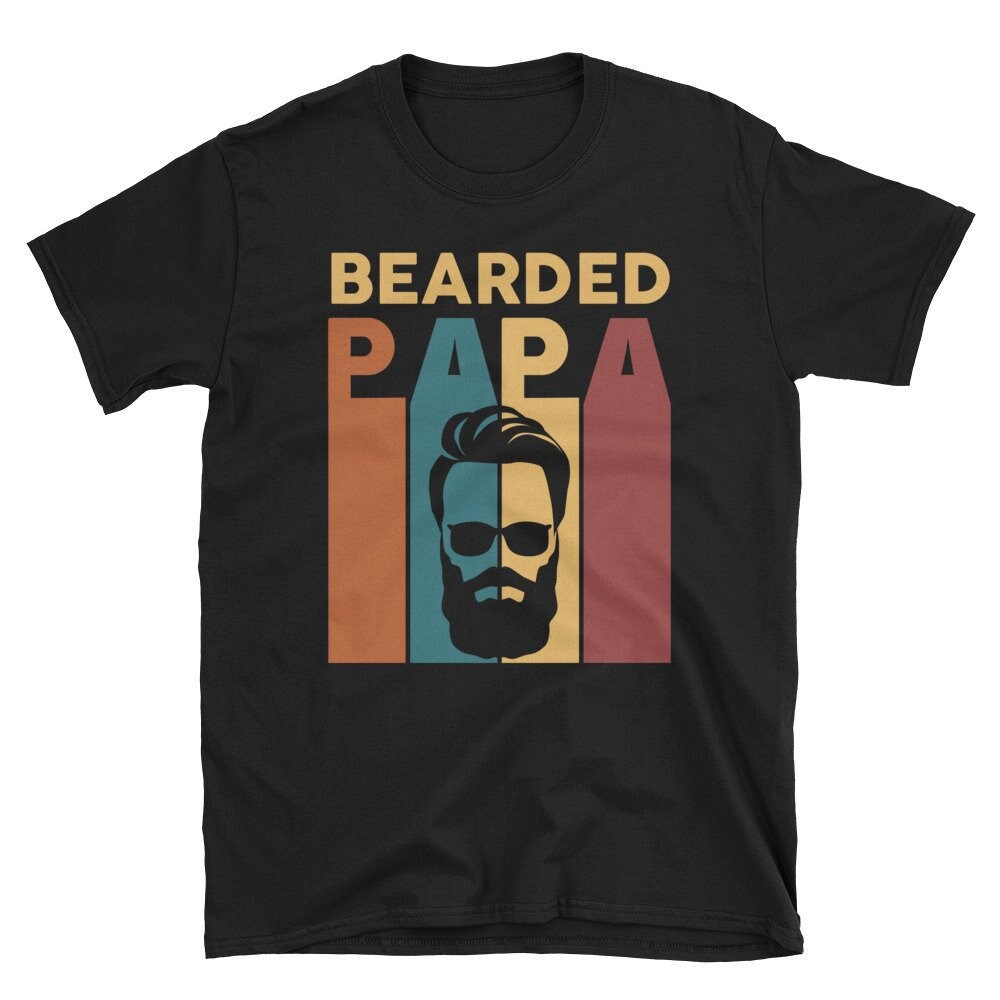 Papa Shirt Bearded Gift-Retro Vintage Vatertag Short-Sleeve Unisex T-Shirt von EdgyShop