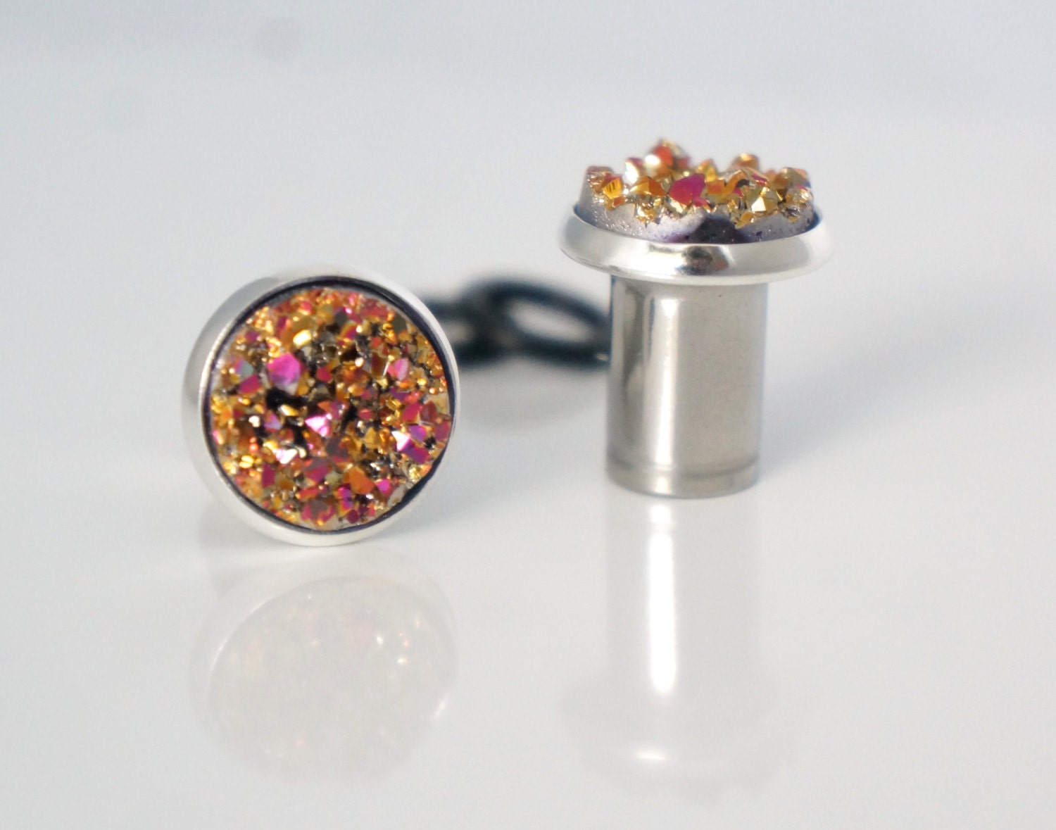 Kupfer Druzy Chirurgenstahl Gauges Leichte Sparkle Plugs von EdgySister