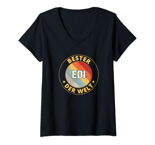 Damen EDI T-Shirt mit V-Ausschnitt Damen EDI T-Shirt mit V-Ausschnitt von Edi Vorname T-Shirts & Geschenke
