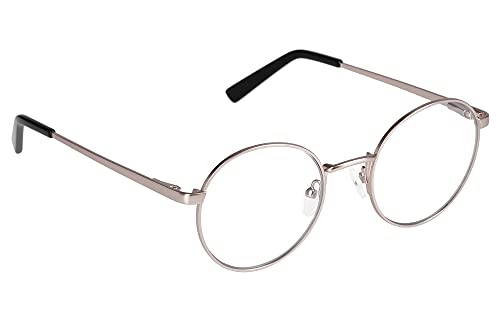 Edison & King Lesebrille Delight - runde Metallbrille für Damen und Herren mit Premiumgläsern (Silver-Antique, 1,00 dpt) von Edison & King