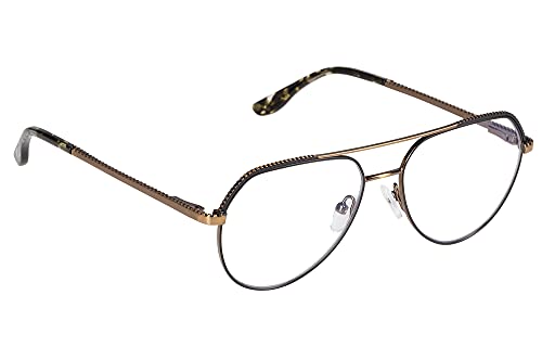 Edison & King Lesebrille Eternity - Brille mit Pilotenform und Premiumgläsern - entspiegelt und gehärtet (Copper, 3,00 dpt) von Edison & King