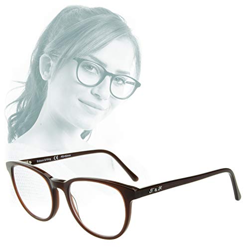 Edison & King Lesebrille Soul Mate mit Blue Light Protection im stylischen Nude-Look (chocolate, +3,00 dpt) von Edison & King