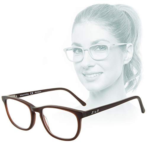 Edison & King Soul Mirror: Wie eine zweite Haut, Lesebrille im Nude-Look aus hautfreundlichem Acetat, frei von Schadstoffen (chocolate, 3.00 dpt) von Edison & King