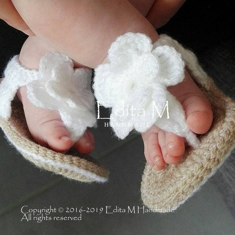 Gehäkelte Babysandalen, Gladiator Sandalen, Gestrickte Hausschuhe, Flip Flops, Babyschuhe, Babyparty, Sommer, Geschenkidee Für Neue Eltern von EditaMHANDMADE