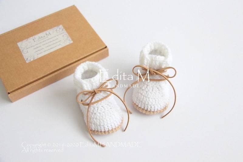 Gehäkelte Babyschühchen, Unisex Babyboots, Babyschuhe, Baby Sneakers, 0-3, 3-6, 6-9 Monate, Geschenk Für Baby, Babyparty, Ankündigung von EditaMHANDMADE