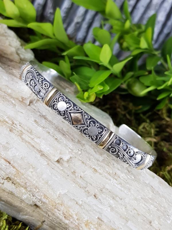 Armreif 925Er Silber Mit Feuervergoldung von EdlesGeschmeideWelt