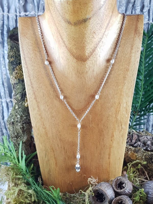 Kette 925Er Silber Mit Biwa-Perle von EdlesGeschmeideWelt