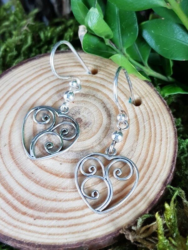 Ohrringe 925Er Silber Herz von EdlesGeschmeideWelt