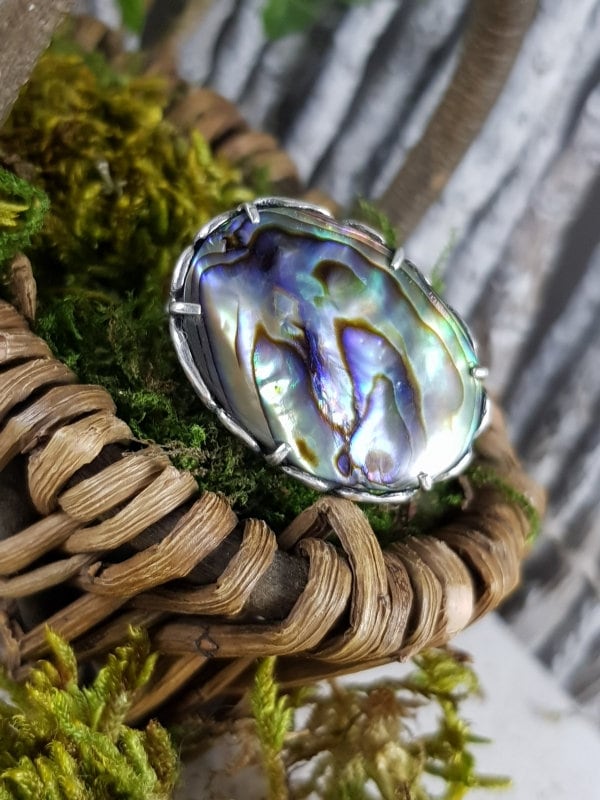 Ring 925Er Silber Mit Abalone von EdlesGeschmeideWelt